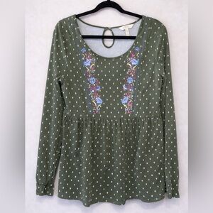 Matilda Jane Olive Embroidered Blouse